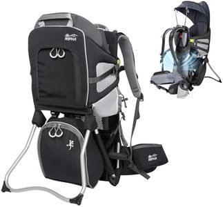 WIPHA Hiking Backpack Carrier for Toddlers, Adjustable Child Carrier with Sunshade, Lightweight Hiking Carrier for Toddlers (Black)