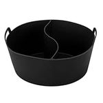 Slow Cooker Divider Liners, Small Thicken Reusable Food Grade Silicone Insert Replacement Leakproof Pot Divider Liners Safe Cooking Liners, Crock Pot Liners for Kitchen Crock Set Supplies(Black)