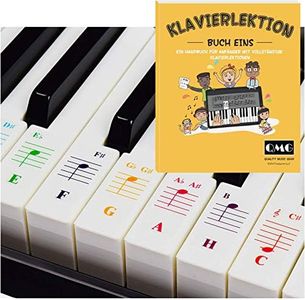 Pegatinas de colores para piano y teclado, y lecciones completas de piano con partituras de colores y guía para niños y principiantes