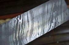 Perkin Knives Damascus Billet for Knife Making Over 200 Layers, 254 x 38 x 4.0 mm