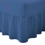 Comfy Nights Plain Dyed Polycotton Easy Care Valance Fitted Sheet In 19 Colors (Double, Mid Blue)