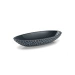 Emibele Jewelry Dish, Honeycomb Resin Ring Holder Jewelry Tray Key Bowl Decorative Trinket Dish for Vanity Entryway Table Home Decor, Gray