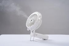 brrf Handheld Misting Fan (upto 8 hours running), Portable Fan, Foldable Fan, In-Built Rechargeable Battery, Water Mist Fan