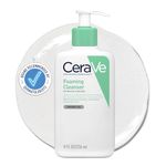 CeraVe Foaming Cleanser Face Wash for Normal to Oily Skin, with Niacinamide & 3 Essential Ceramides, Gentle Fragrance-Free, Non-Comedogenic, Dermatologist Developed Daily Cleanser, 236ml