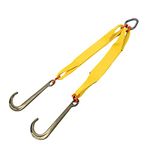J Hook Heavy Duty V Assembly with Webbing for Winching & Vehicle Recovery