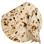 SeaRoomy Burritos Tortilla Throw Blanket, Tortilla Wrap Blanket, Novelty Tortilla Round Blanket Giant Tortilla Round Soft Blanket for Adults and Kids (Caramel Brown, 60 inches-Double Size,Adult)