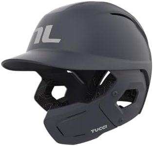 TUCCI Potenza Batting Helmet with Jaw Flap, S/M, Matte Navy, Right-Handed Hitter