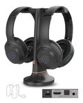 Avantree Duet Aura – Auracast Dual Wireless Headphones for TV with HDMI ARC, TV Audio System for Seniors, Clear Voice & Volume Boost, Charging Dock with Optical Passthrough