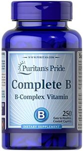 Puritan's Pride Complete B Complex for Energy Metabolism Caplets by Vitamin B, 250 Count