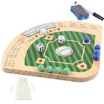 Baseball Dice Game Thicken Wooden Travel Size Game with 3 Colors Marbles for 2 Players Baseball Themed Party Gift for Adults & Families(3/9 Fan Shaped)