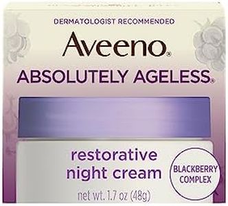 Aveeno Absolutely Ageless Restorative Night Cream Face & Neck Moisturizer with Antioxidant-Rich Blackberry Complex, Vitamin C & E, Hypoallergenic, Non-Greasy & Non-Comedogenic, 1.7 fl. oz