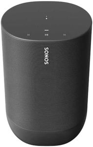 Sonos Move Smart Speaker (Wasserfester WLAN und Bluetooth Lautsprecher mit Alexa Sprachsteuerung, Google Assistant und AirPlay 2 – Kabellose Outdoor Musikbox mit Akku für Musikstreaming) schwarz