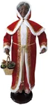 Fraser Hill Farm 58-in. African American Dancing Mrs. Claus with Hooded Cloak and Festive Basket, Festive Indoor Animated Christmas Decor, Motion-Activated Christmas Animatronic