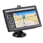 GPS Navigation for Car, 7 in Touch Screen Commercial Drivers Truck GPS World Navigation System with Europe UK 52 Maps, 8GB 256M Vehicle GPS Navigation with Voice Guidance, Speed Limit Warning