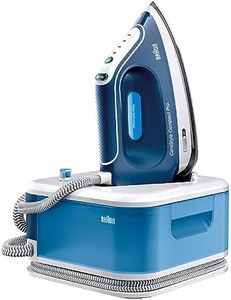 Braun CareStyle Compact Pro IS2565BL, Steam Iron with FreeGlide 3D Technology, iCareMode, Eco and Turbo Modes, Vertical Steaming, Anti-Drip, 1.5L Water Tank, 2400W, Blue