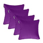 Gardenista 18" Garden Scatter Cushion | Outdoor Water Resistant Garden Furniture Pillow | Soft and Comfy Patio Furniture Cushions | Throw Pillows for Sofa, Couch, Balcony - 4 Pack (Purple)