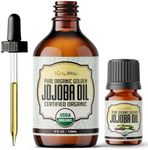 BodyJ4You USDA Organic Jojoba Oil | 100% Pure Natural Face Body Hair Anti-Aging Oil | Premium Grade Oil Cold-Pressed Hexane-Free | Base Carrier Oil | 4.22 Fl Oz