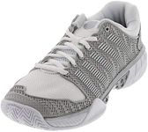 K-Swiss Women's Hypercourt Express Tennis Shoe, White/Silver, 8 M