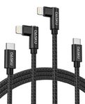 USB C to Lightning Cable [Apple MFi Certified] iPhone Charger Fast Charging 2Pack 10FT Long Nylon 90 Degree Type C iPhone Charger Cord Compatible with iPhone 14/13/12/11/XS/XR/X/8/iPad and More