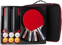 BOOMA Ping Pong Paddle Set | Premium Table Tennis Rackets | 3-Star Ping Pong Balls | Retractable Net | Storage Case | Tennis Table | ITTF Approved Rubber for Tournament Play (4-Player Premium Set)