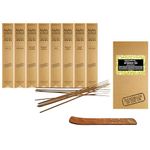 AFTERNOON TEA Incense Sticks Set with INCENSE HOLDER Ash Catcher, 8 Scents, 10 Sticks of Each Scent (approx. 15g), 80-100 Minutes Burning Time per Stick, Handmade in the UK