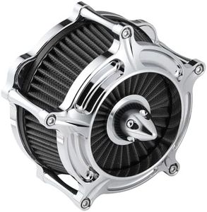 Motorcycle Air Filter for Harley Air Cleaner Davidson Air Intake Cleaners Harley Touring Street Road King Glide Powersports Air Filters B-For Softail 16-17 Dyna FXDLS 17 Touring 08-16 Trike 08-16Black