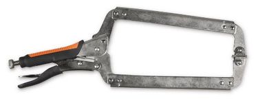 Hobart 770562 Long Locking C-Clamp Pliers with Rubber Grip