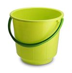 Kuber Industries Unbreakable Strong Plastic Bathroom Bucket 13 LTR (Green) -CTKTC42951