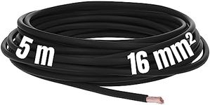 5 Metre Lapp 4520016 H07V-K 16.0 mm² Black I Wiring Cable I Flexible Flexible PVC Single Core I Stranded 16 mm2 I Wiring