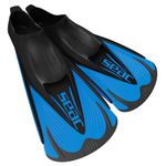 Seac Speed-S, Short swimming fins for training in the pool and open water, blue, 4/4.5UK