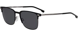 Hugo Boss mens 1019/s 20131100354IR No-Polarizad Rectangular Sunglasses, Matt Black, 54 mm