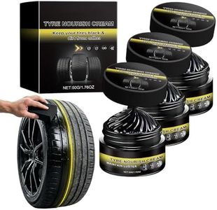 3 PACK Tire Shine Cream, Car Tire Ceramic Coating for Deep Black Gloss, Wheel Cleaning Wax with UV Blocking Dust, Tyre Nourish Cream for Long-Lasting Auto Care