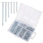 Fentar 240 PCS Assorted Nails Galvanised Masonry Nails 6 Sizes Wall Nails Nails for Wood Repair DIY Hanging Pictures Frame Mirror Home Construction