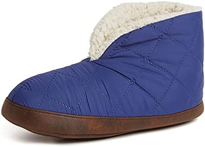 Dearfoams - Pantofole da donna con stivaletti riscaldati, originali, Nylon Peacoat, Large