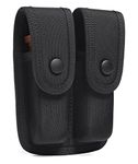 TACNEX Single/Double Magazine Pouch Duty Belt Nylon Mag Holder Pistol Mag MOLLE Holster Carry Case Compatible w/Double & Single Stack Magazines .380, 9mm & 40 Cal (Nylon Double Pouch)