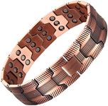 MagEnergy 3X Ultra Strength Magnetic Bracelet for Men Copper Bracelet for Men Solid Copper Link Bracelet with Adjustment Tool