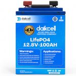 daikcell 12.8V Lithium ion Inverter Battery for Home | Solar Compatible | BMS Protection | 15 Year Life | More Backup Than 180Ah+ Acid Battery | Works with Any Normal Inverter - 5 Years Warranty