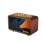 Trenbader Artlink Wireless Speaker Portable Bluetooth Speakers with Radio Retro, Rechargeable Subwoofer and Super Bass for Home Office Travel Outdoor, Build in Mic, Natural Real Wood