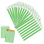 100PCS 5''x7'' Green Striped Candy Sweet Paper Bags,Striped Candy Paper Bags for Sweet Flavour Buffet Wedding Cake Gift Shop for Kids Girls Boys Birthday Christmas Party Buffet Confectionery Stall