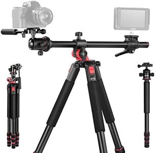 NEEWER 73.6" Horizontal Tripod with Multi Angle Center Column, Ball Head & Central Axis Platform, Heavy Duty Aluminum Tripod Monopod 360° Pan 180° Tilt for Overhead/Macro Shots, Max Load 22lb, TP27