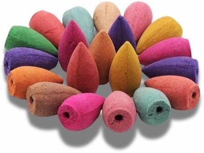 EZONEDEAL Mix Fragrance Backflow Incense Cones, Backflow Incense Smoke Tower Bullet Incense Cones Colourful Fragrances Cone Backflow Cones for Backflow Incense Burner Holders (50Pcs Colourful)