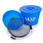 MAP 4 PIECE MIXING BAIT BUCKET LID BOWL & RIDDLE - CARP MATCH FISHING