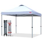 MasterCanopy Durable Ez Pop-up Gazebo Tent for Camping with Roller Bag(2.5x2.5M,White)