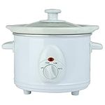 STATUS Austin Round Slow Cooker | 1.5L Slow Cooker Small | 120W White | AUSTIN1PKB4