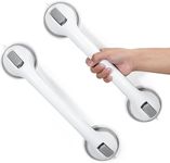 Shower Grab Bar,16 inch Bathroom Shower Handle 2 Pack, Suction Grab Bars Removable Handrails for Elderly Seniors Safety Balance Hand Grip Rail Waterproof