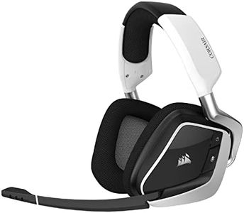 Corsair VOID ELITE Wireless Casque de Gaming (son surround 7.1 Virtuel, Sans-fil 2,4 GHz à faible latence, 12 mètres Portée, Customisable Éclairage RGB avec PC, PS4 Compatibilité) - Blanc
