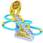 WireScorts Duck Track Toys for Kids - Small Ducks Stair Climbing Toys for Kids, Escalator Toy with Lights and Music - 3 Duck Included (Duck Track), Multicolor