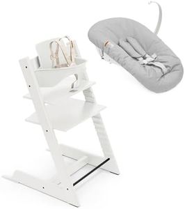Stokke Tripp Trapp High Chair², White (Includes Chair & Baby Set) with Newborn Set - Safe, Adjustable, Ergonomic Design