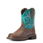 ARIAT Women's Fatbaby Heritage Western Boot, Worn Hickory/Shamrock, 8.5