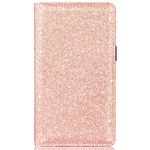 5x9" Server books for waitress, Restaurant Guest check organizer, Cfeclog Waitress book with Zipper High Volume Pocket and Magnetic closure, Waitstaff wallet, Presenters Card Holder for Waiter, Bartender (2022 Glitter rose gold)